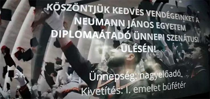 Megható búcsúvideóval köszönt el végzett hallgatóitól a Neumann János Egyetem