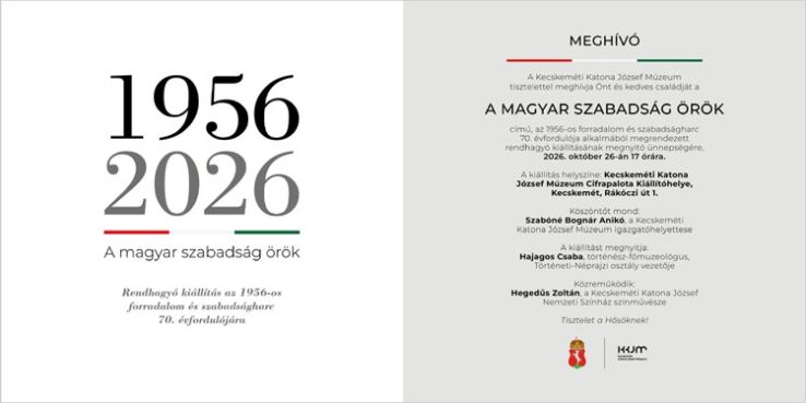 A magyar szabadság örök – Rendhagyó kiállítás nyílik a Cifrapalotában
