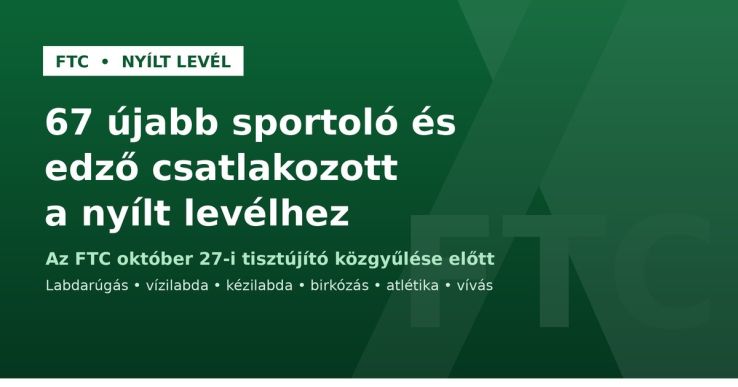 Újabb legendák álltak ki az FTC önállóságáért