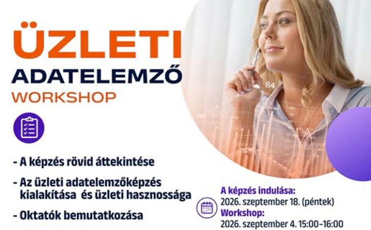 Üzleti adatelemző képzés indul a Neumann János Egyetemen – Ingyenes workshopon mutatják be a részleteket