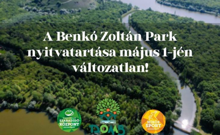 Változatlan nyitvatartással és ingyenes parkolással várja látogatóit a Benkó Zoltán Park május 1-jén