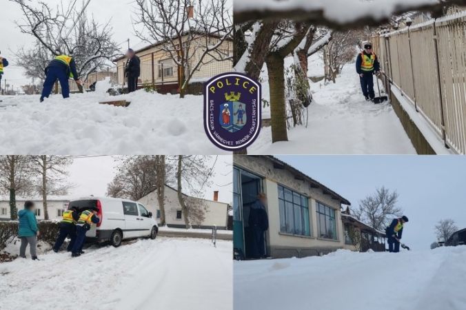 Rendőri segítség télen