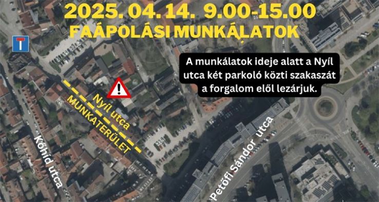 Hétfőn lezárják a Nyíl utca egy szakaszát
