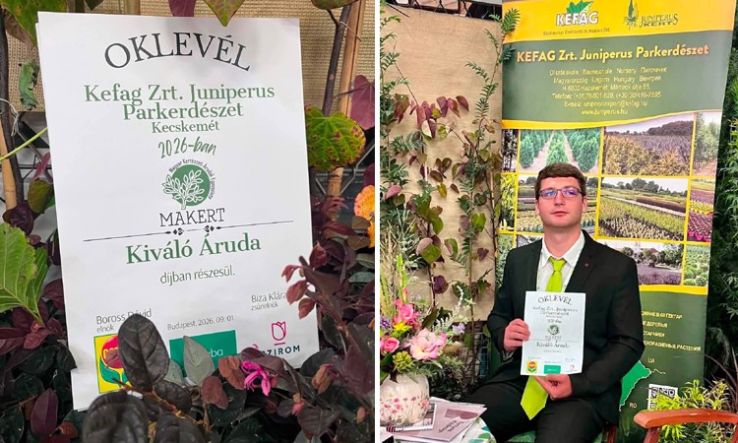 Kiváló Áruda díjat kapott a Juniperus Parkerdészet