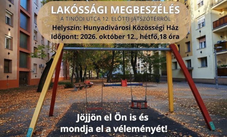 Bontsák vagy bővítsék? Lakossági egyeztetést tartanak egy hunyadivárosi játszótér sorsáról