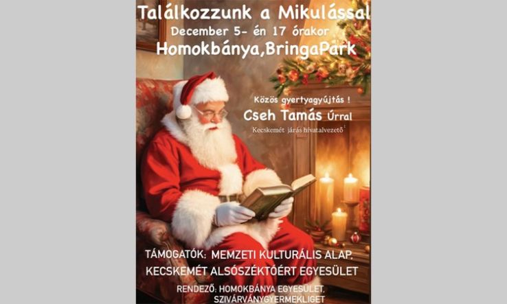 Mikulás érkezik a BringaParkba – Ünnepi gyertyagyújtás és fenyőfadíszítés december 5-én