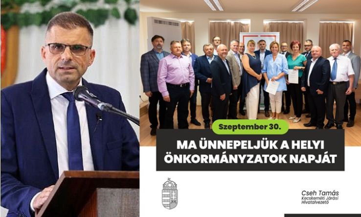 Cseh Tamás: Szeptember 30-án ünnepeljük a helyi önkormányzatok napját