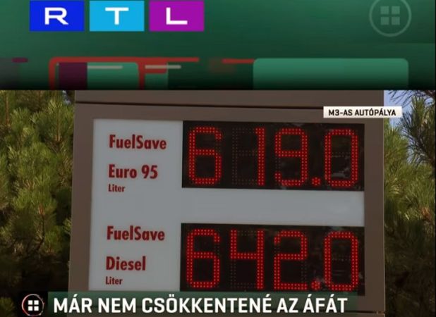 RTL-Híradó: Már nem csökkentené az üzemanyagok áfáját a Tisza-kormány