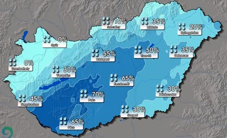 Kiadós eső érkezhet az ország több pontján szombaton