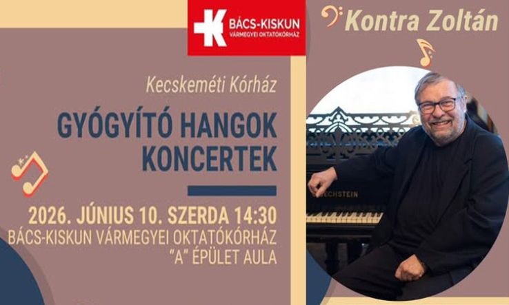Kontra Zoltán zongoraművész lép fel a Gyógyító Hangok Koncertsorozat következő állomásán
