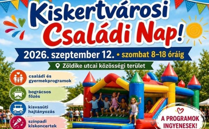 Kakasfőzés, családi programok és ismert fellépők várják a kiskertvárosiakat