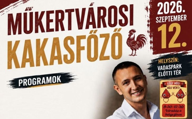 Kakasfőző, családi programok és Peter Šrámek – Egész napos program várja a műkertvárosiakat