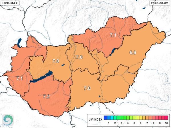 Hőség - Erős UV-B sugárzásra figyelmeztet a HungaroMet