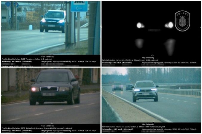 50 helyett 95 km/h-val hajtottak a településeken: 100 ezer forintjukba került
