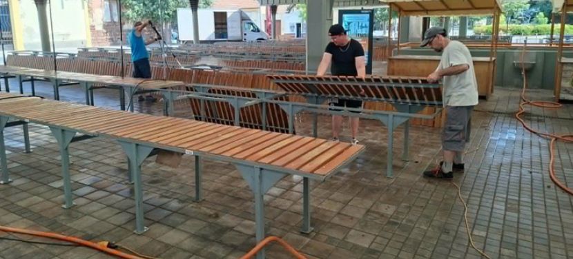 Folytatódott az éves nagytakarítás a kecskeméti Budai utcai piacon