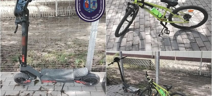 Biciklit és rollert loptak el egy iskolából