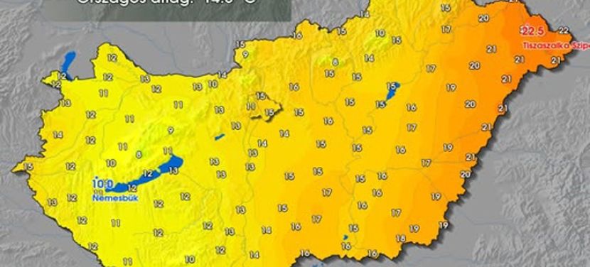 Meteorológia: nagy hőmérsékleti különbség alakult ki az ország nyugati és keleti fele között