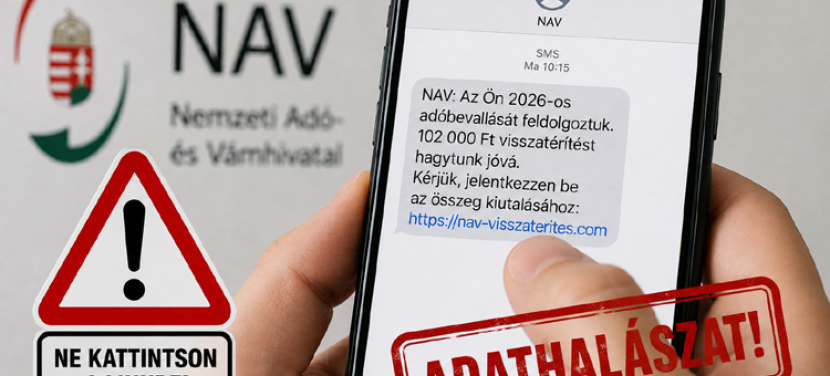 Megjött a NAV-os SMS? Ne kattintson, mert könnyen ráfizethet!