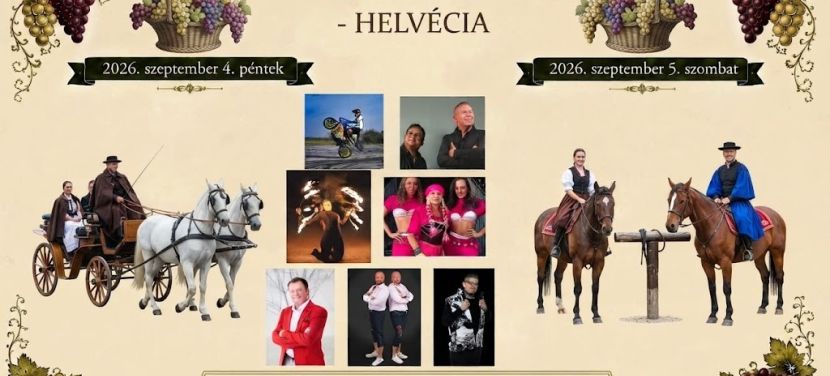 Pénteken kezdődik a XXXII. Szüreti Napok Helvécián