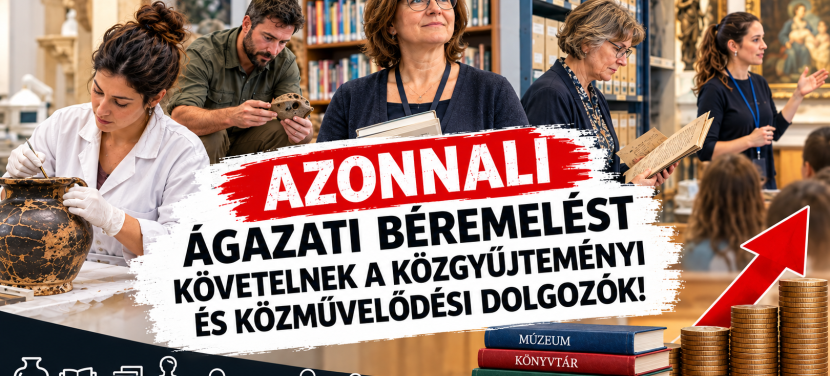 Béremelést követelnek a közgyűjteményi és közművelődési dolgozók