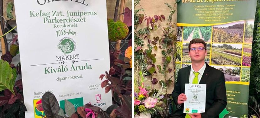 Kiváló Áruda díjat kapott a Juniperus Parkerdészet