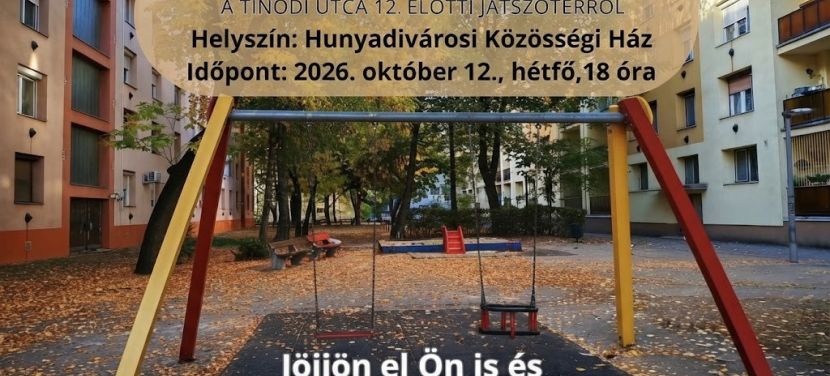 Bontsák vagy bővítsék? Lakossági egyeztetést tartanak egy hunyadivárosi játszótér sorsáról
