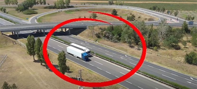 Drónnal figyelték az M5-öst Bács-Kiskunban: öt kamionost bírságoltak meg, 1403 gyorshajtót is bemértek