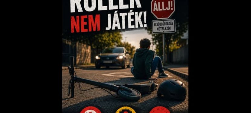 Elektromos rolleres balesetek okozói és sérültjei voltak Kecskeméten gyerekek