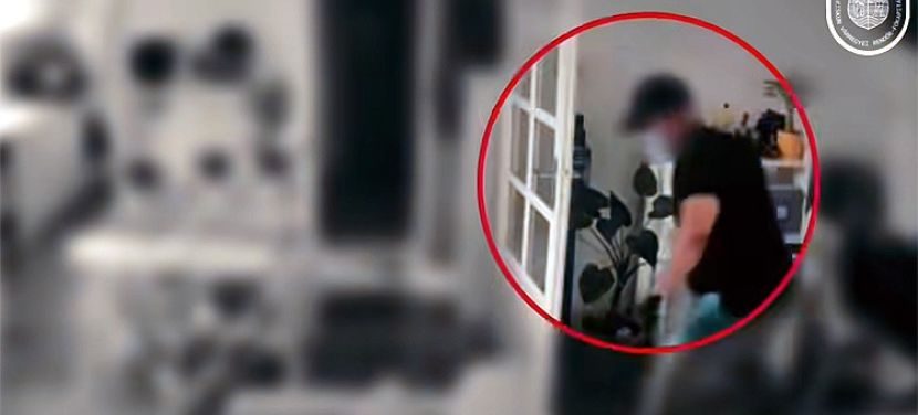 A biztonsági kamera segítségével "élőben" buktatta le a betörőt a lakástulajdonos (VIDEÓ)