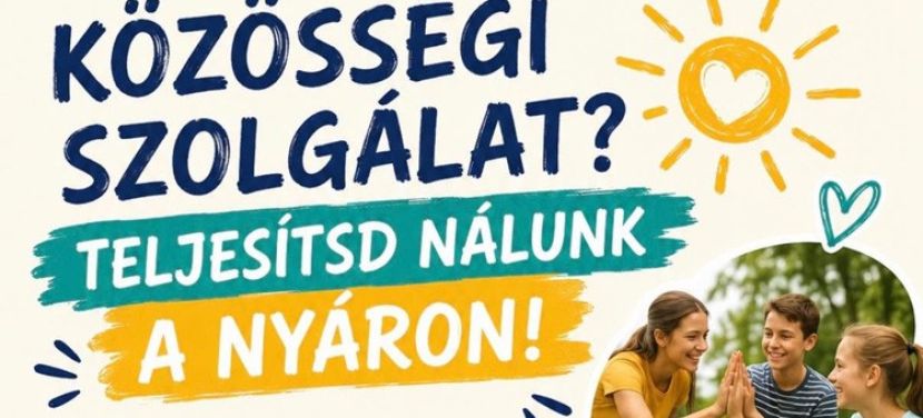 Közösségi szolgálatra várják a diákokat a Bács-Kiskun Megyei Kórházért Alapítvány nyári táborába
