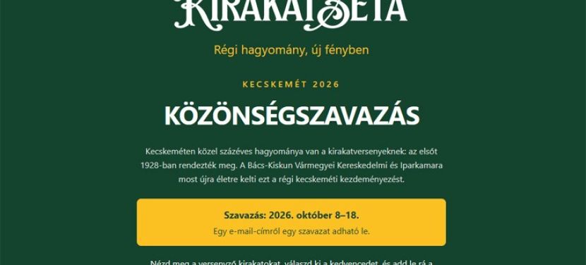 Elindult a KirakatSéta Kecskemét – 18 versenykirakat várja a közönség szavazatait