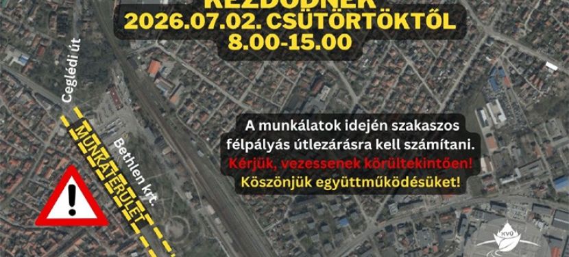 Burkolatjavítás miatt két hétig lesznek sávlezárások a Bethlen körúton