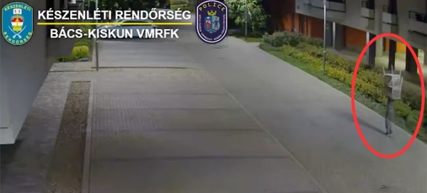 A kamera lebuktatta, a rendőr felismerte – Elfogták a kerti bútor tolvaját (VIDEÓ)