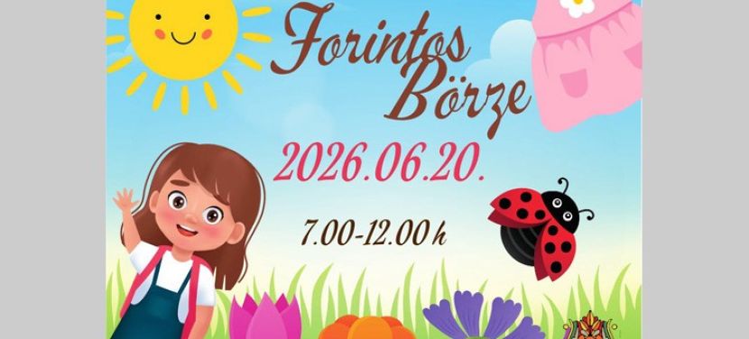 Június 20-án ismét Forintos Börze lesz a Széchenyivárosi Kispiacon