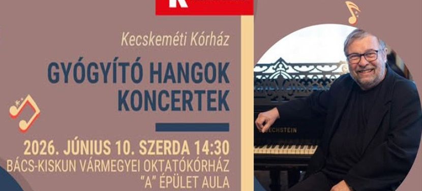 Kontra Zoltán zongoraművész lép fel a Gyógyító Hangok Koncertsorozat következő állomásán
