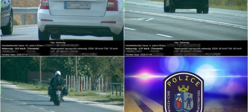140.000 forintos bírságra számíthat a múlt heti sebességrekorder