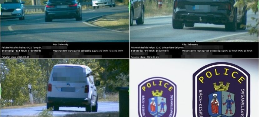 Több mint kétezren száguldoztak egy hét alatt Bács-Kiskunban, egy autós 114-gyel hajtott az 50-es szakaszon